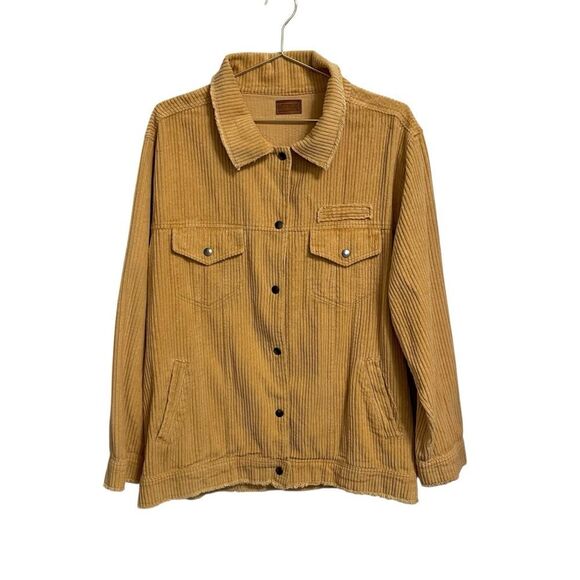POL Corduroy Snap Button Shacket Jacket Cotton Size Large - Picture 1 of 5
